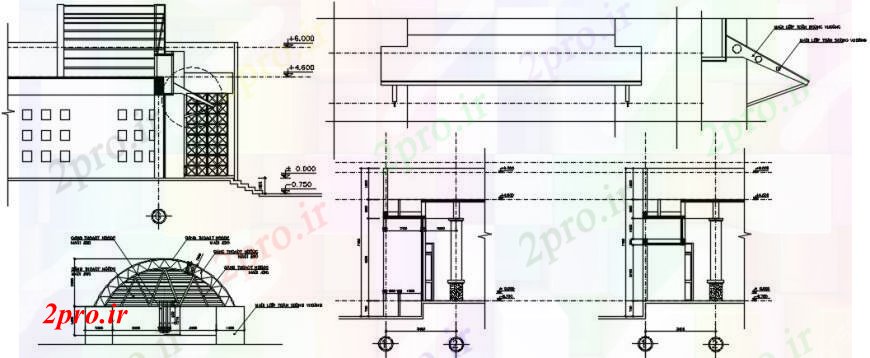 دانلود نقشه هتل - رستوران - اقامتگاه رستوران ساخت و ساز ساختمان جزئیات 36 در 37 متر (کد97710)