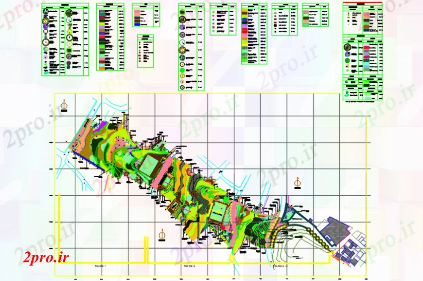 دانلود نقشه باغ باغ  عمومی ساختار محوطه سازی، طرحی و درخت و گیاهان جزئیات (کد97801)