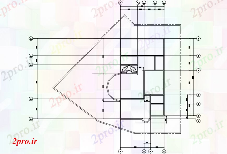 دانلود نقشه مسکونی  ، ویلایی ، آپارتمان  ویلا طبقه اول طرحی فریم  ساختار طراحی جزئیات (کد97833)