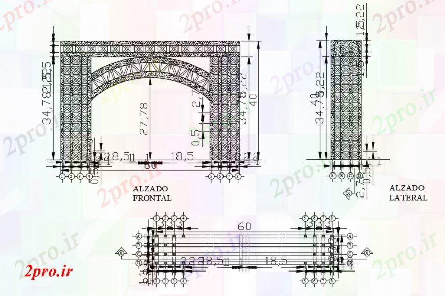 دانلود نقشه جزئیات طراحی در و پنجره  طراحی  دو بعدی  پل  اتوکد پانل (کد97848)