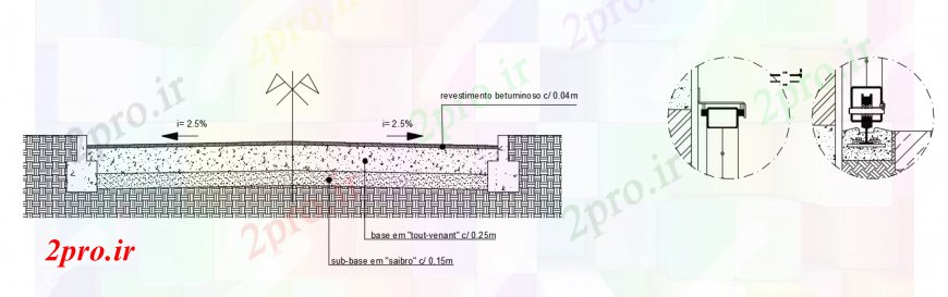 دانلود نقشه جزئیات ساخت و ساز طراحی  دو بعدی  از  اتوکد توایع زیرزمینی (کد97883)