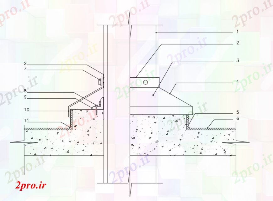 دانلود نقشه جزئیات پله و راه پله  طراحی  دو بعدی  از  اتوکد بتن (کد97908)