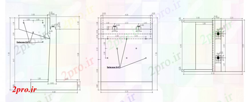 دانلود نقشه جزئیات ساخت و ساز طراحی  دو بعدی  از  اتوکد پل فضایی (کد97948)