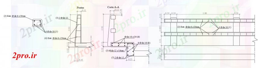 دانلود نقشه جزئیات ساخت و ساز  بخش طراحی   پل اتوکد (کد97956)