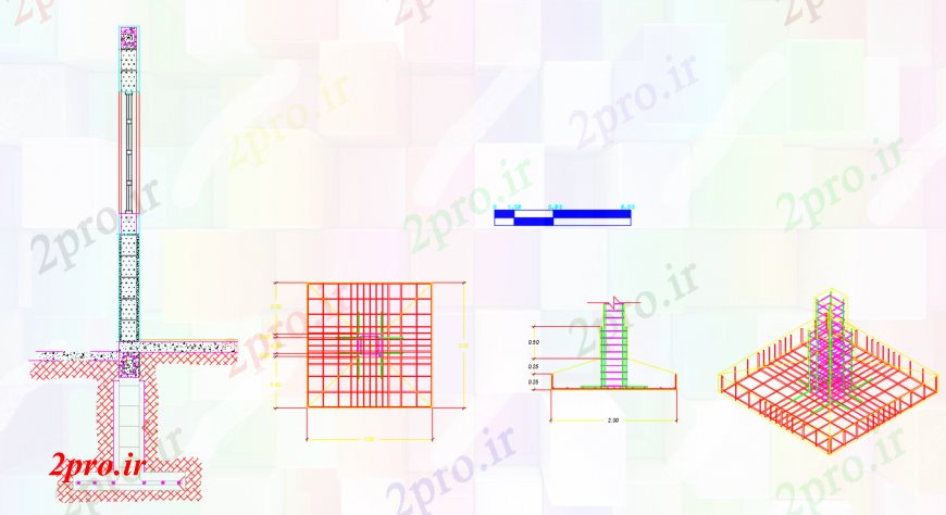 دانلود نقشه  جزئیات آسانسور و   طراحی  دو بعدی  از  اتوکد پله برقی (کد97965)