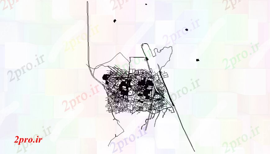 دانلود نقشه برنامه ریزی شهری  جزئیات طراحی از جزئیات طرحی منطقه (کد98039)