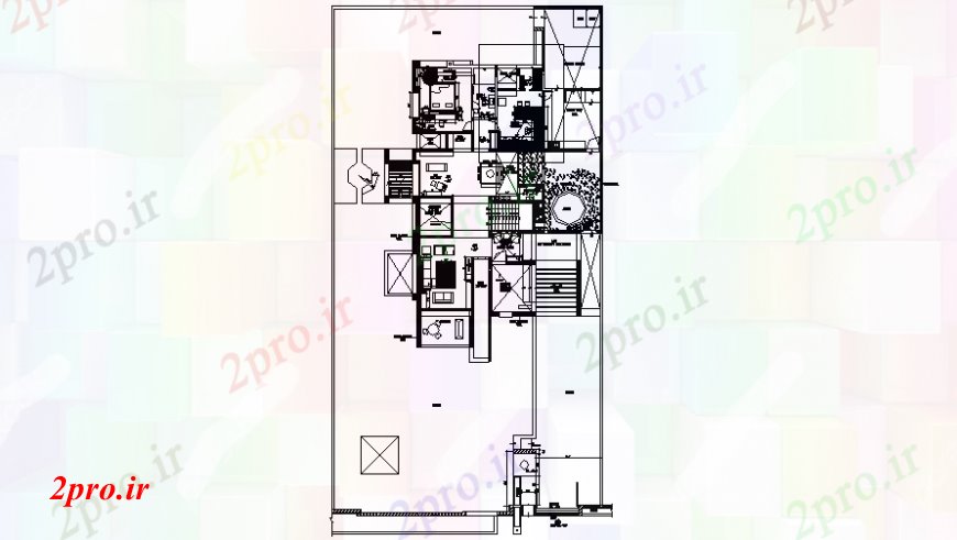 دانلود نقشه مسکونی  ، ویلایی ، آپارتمان  جزئیاتطراحی از جزئیات طرحی طبقه خانه   (کد98093)