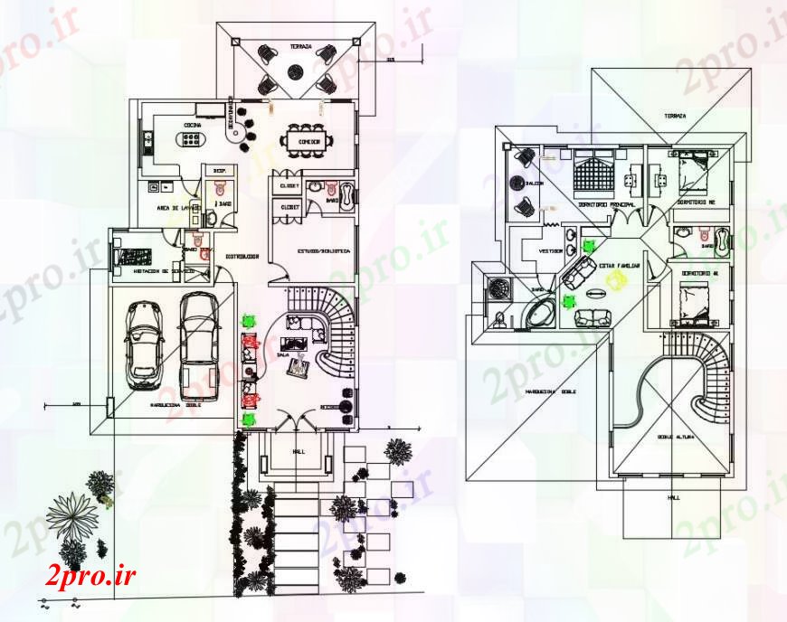 دانلود نقشه مسکونی ، ویلایی ، آپارتمان خانه طرحی دو بعدی کف 10 در 16 متر (کد98127)