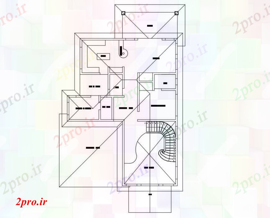 دانلود نقشه مسکونی  ، ویلایی ، آپارتمان  طراحی  دو بعدی  از طرحی خانه بلوک  به   (کد98128)