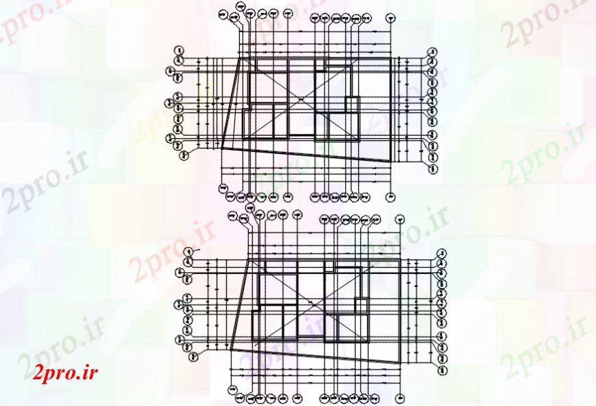 دانلود نقشه طراحی جزئیات ساختار فریم کف ساختار طراحی جزئیات برای ویلا (کد98161)