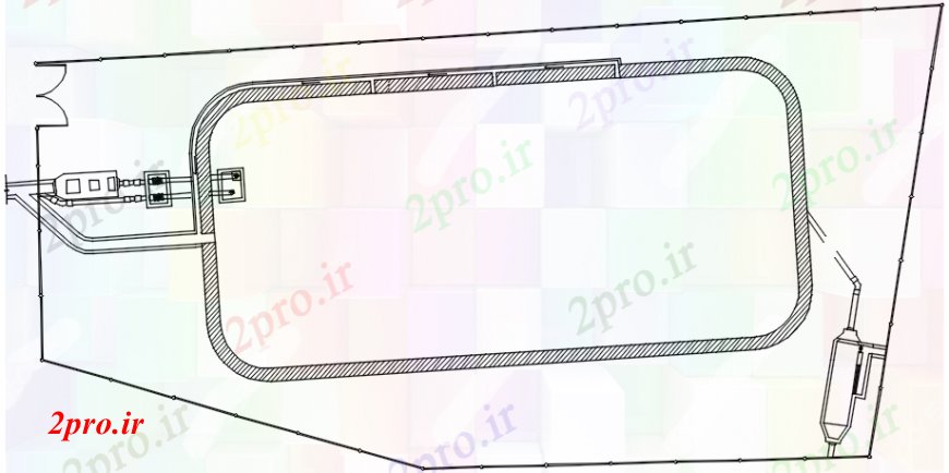 دانلود نقشه جزئیات لوله کشی مخزن آب طرحی دو بعدی  (کد98204)