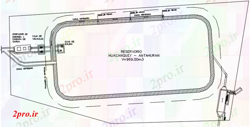 دانلود نقشه جزئیات لوله کشی مخزن آب مدل بالا دو بعدی  (کد98206)