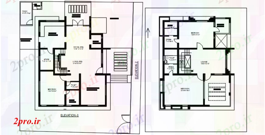 دانلود نقشه مسکونی  ، ویلایی ، آپارتمان  ویلایی  طرحی معماری (کد98217)