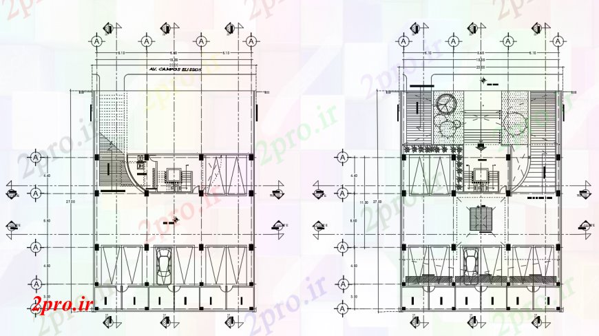 دانلود نقشه مسکونی  ، ویلایی ، آپارتمان  طراحی  دو بعدی  طرحی طبقه همکف  پارکینگ اتوکد (کد98224)