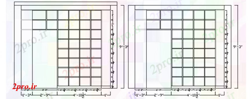 دانلود نقشه طراحی جزئیات ساختار دفتر ساختار کابین و طرحی فریم جزئیات (کد98353)