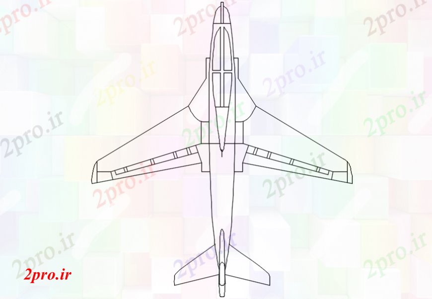 دانلود نقشه بلوک های حمل و نقل جنگنده جت هواپیما  صفحه بلوک نما طراحی جزئیات (کد98376)