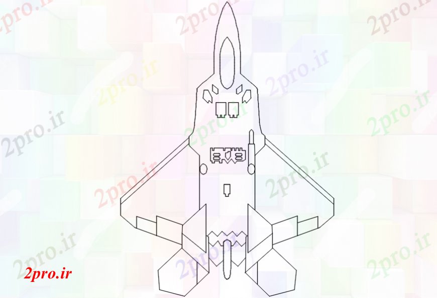 دانلود نقشه بلوک های حمل و نقل F-22 هواپیمای جنگنده  صفحه نما   (کد98380)