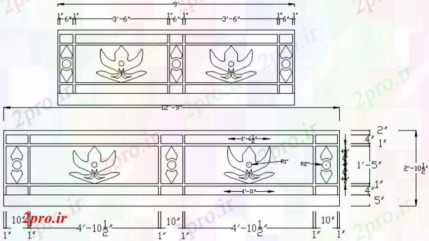 دانلود نقشه بلوک ، آرام ، نماد زیبا راه پله نما نرده   (کد98473)