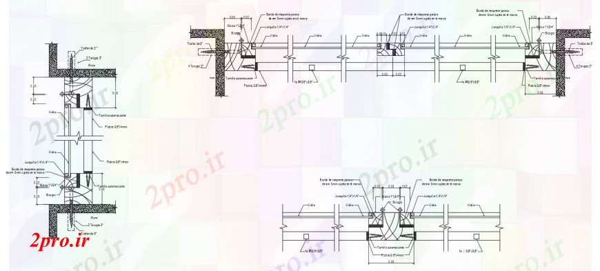 دانلود نقشه جزئیات طراحی در و پنجره  طراحی  دو بعدی  پنجره  بخش  اتوکد (کد98485)