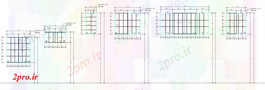 دانلود نقشه جزئیات طراحی در و پنجره  طراحی  دو بعدی  فاصله  اتوکد پنجره (کد98498)