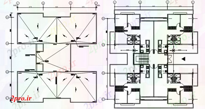 دانلود نقشه مسکونی  ، ویلایی ، آپارتمان  آپارتمان دو بعدی  file پروژه (کد98508)