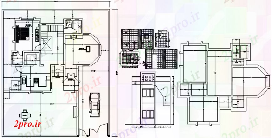 دانلود نقشه مسکونی  ، ویلایی ، آپارتمان  طراحی معماری ویلا  (کد98522)