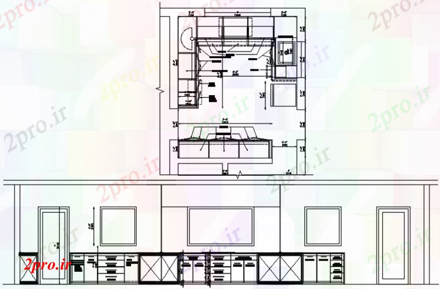 دانلود نقشه آشپزخانه Kalhar طرحی آشپزخانه طرح، مبلمان و داخلی  (کد98537)