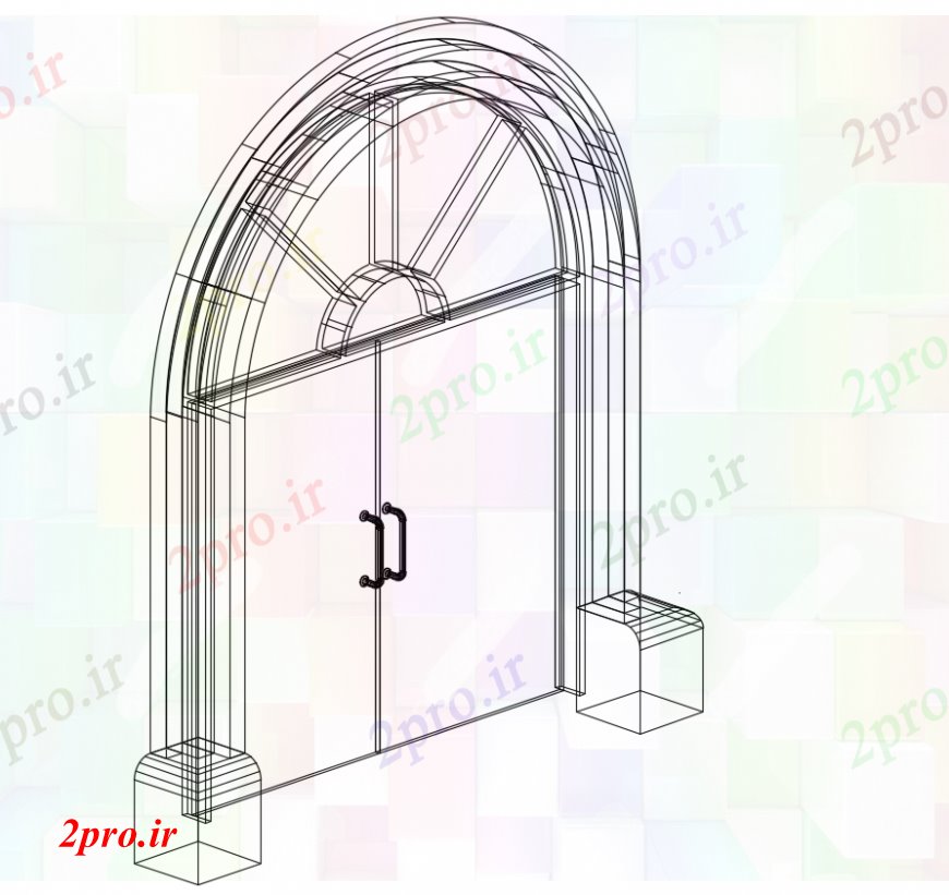 دانلود نقشه جزئیات طراحی در و پنجره  طراحی  دو بعدی  اصلی  اتوکد درب (کد98543)