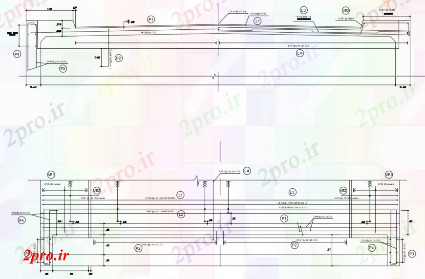 دانلود نقشه جزئیات پله و راه پله  طراحی  دو بعدی  از پل بتنی  بخش  اتوکد (کد98595)