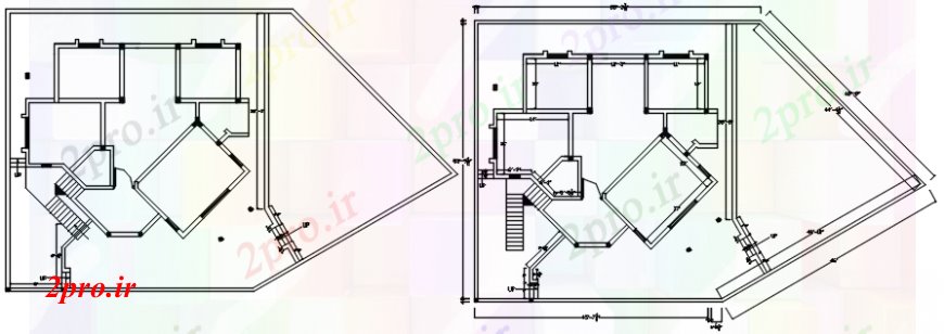 دانلود نقشه مسکونی  ، ویلایی ، آپارتمان  دو طبقه از خانه مسکونی فریم ساختار طراحی جزئیات  (کد98787)