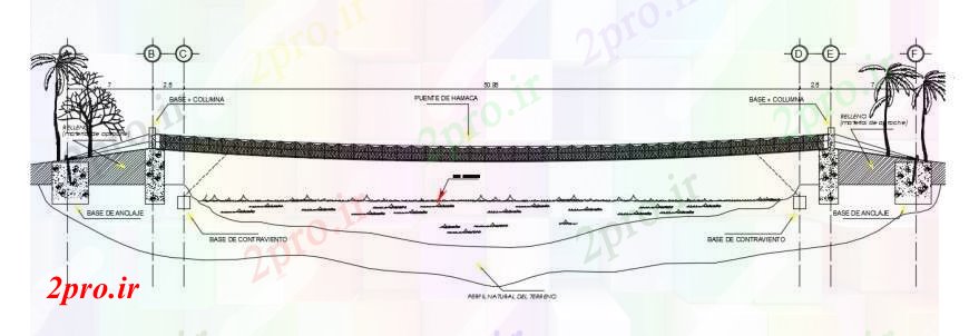 دانلود نقشه جزئیات ساخت پل جزئیات ساخت و ساز  پل ساختار  دو بعدی  (کد98789)