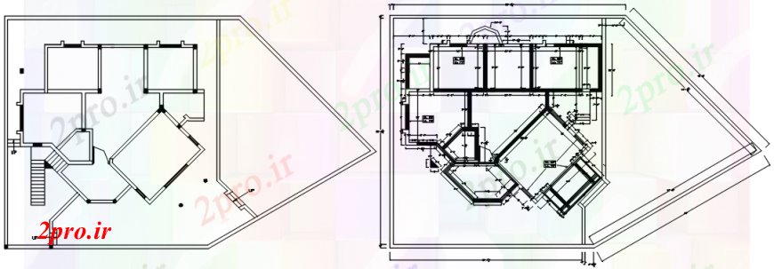 دانلود نقشه مسکونی ، ویلایی ، آپارتمان خانه طرحی طبقه تک و طرحی فریم جزئیات 47 در 55 متر (کد98790)