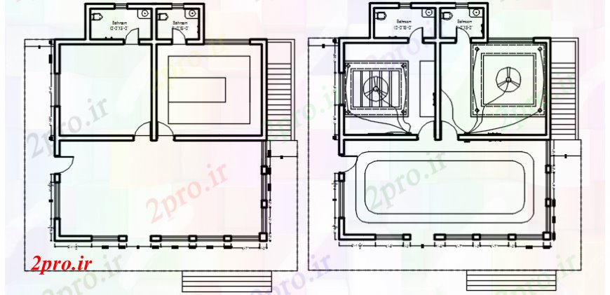 دانلود نقشه حمام مستر طرحی فریم اتاق خواب خانه و  الکتریکی (کد98866)