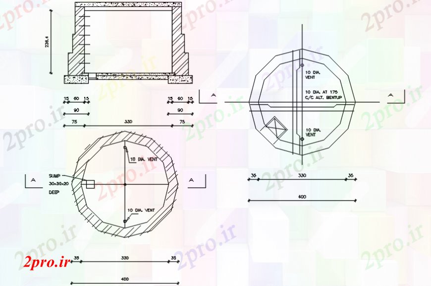 دانلود نقشه طراحی جزئیات ساختار جزئیات دیوار ساخت و ساز جبهه (کد98949)