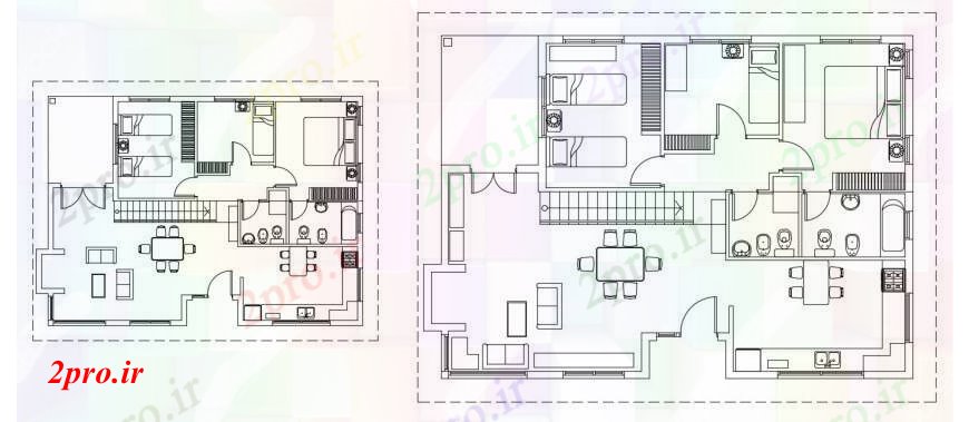 دانلود نقشه مسکونی  ، ویلایی ، آپارتمان  طراحی  خانه  دو بعدی    اتوکد  (کد99026)