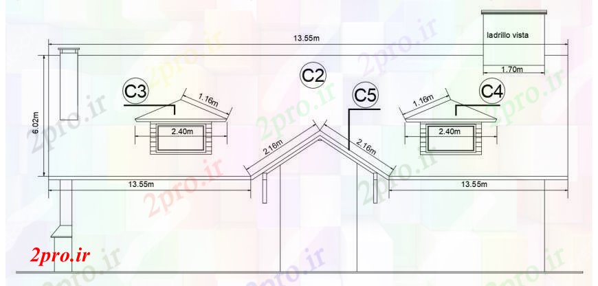 دانلود نقشه مسکونی  ، ویلایی ، آپارتمان  جزئیات  نما خانه  دو بعدی    اتوکد (کد99044)