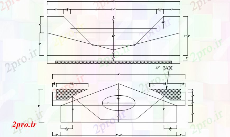 دانلود نقشه بلوک مبلمان مقابل تخت دو نفره و نما   (کد99062)