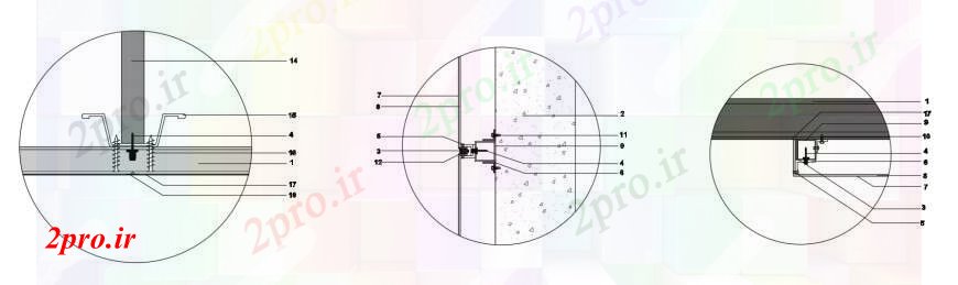 دانلود نقشه جزئیات ساخت و ساز جزئیات  طراحی های مفاصل بلوک ساختاری   (کد99101)