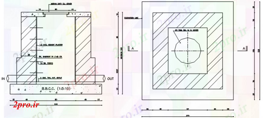 دانلود نقشه طراحی جزئیات ساختار بخش دیوار مصالح ساختمانی و ساخت و ساز  (کد99171)