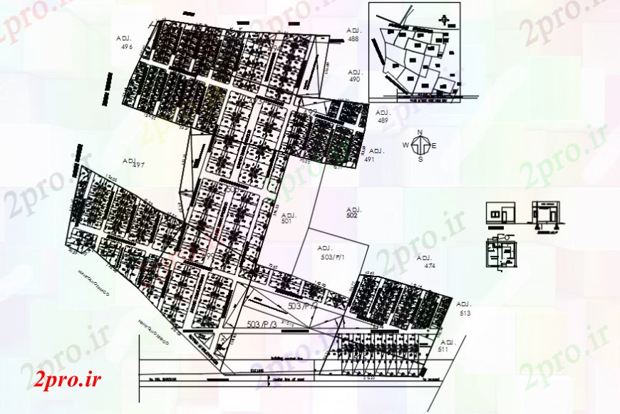 دانلود نقشه جزئیات پروژه های معماری عمومی منطقه شهری زیر توطئه و طرحی سایت طراحی جزئیات  (کد99197)