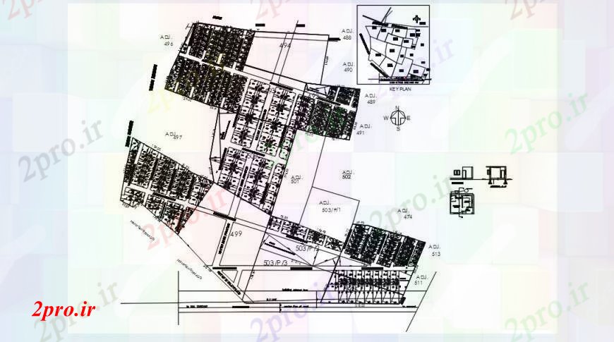 دانلود نقشه جزئیات پروژه های معماری عمومی شهری منطقه چند توطئه و طرحی سایت  (کد99200)
