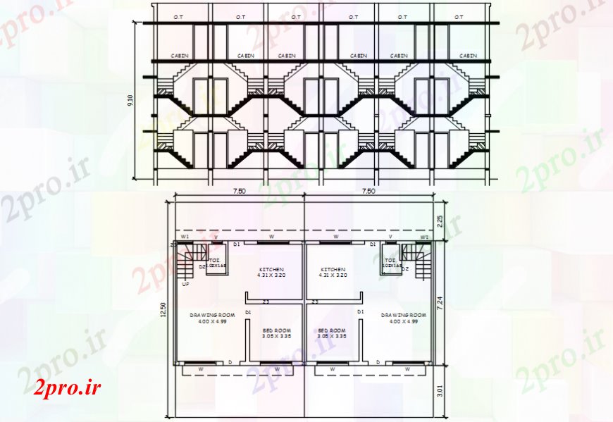 دانلود نقشه مسکونی  ، ویلایی ، آپارتمان  آپارتمان ساخت و ساز بخش و طرحی خانه طرحی  (کد99225)