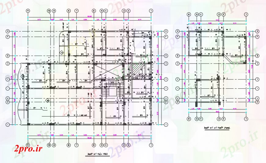 دانلود نقشه جزئیات ستون ساختمان خانه دراز کردن جزئیات در ستون و جزئیات پرتو (کد99232)