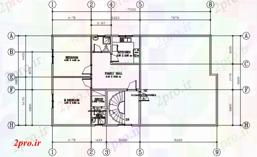 دانلود نقشه مسکونی  ، ویلایی ، آپارتمان  طرحی چیدمان چند اقامت (کد99293)