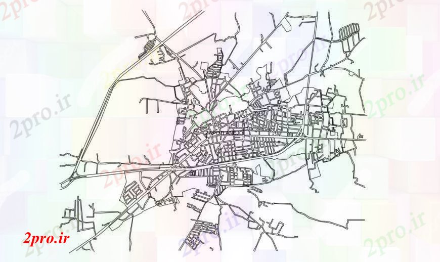 دانلود نقشه برنامه ریزی شهری نقشه های  از برنامه ریزی منطقه طرحی  دو بعدی   (کد99342)