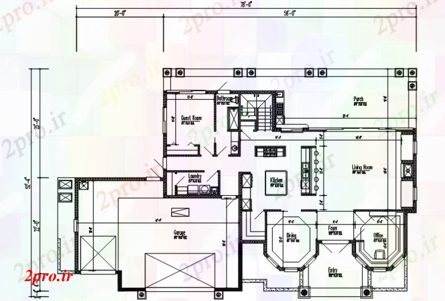 دانلود نقشه مسکونی  ، ویلایی ، آپارتمان  طرحی طبقه خانه فریم جدید و طراحی های  (کد99362)