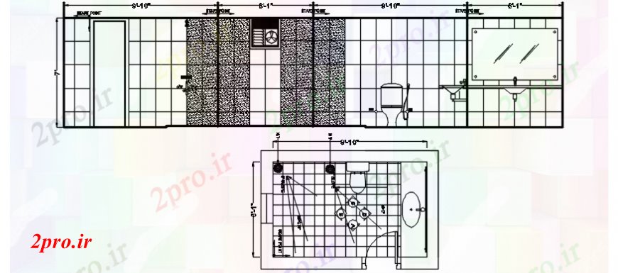 دانلود نقشه حمام مستر توالت از بخش خانه nikia، برنامه ریزی و نصب و راه اندازی طراحی جزئیات  (کد99411)