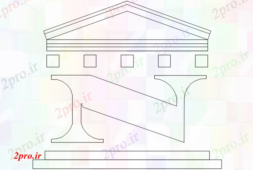 دانلود نقشه بلوک ، آرام ، نماد سمت شمال ساده بلوک نشان دادن جهت طراحی جزئیات (کد99423)