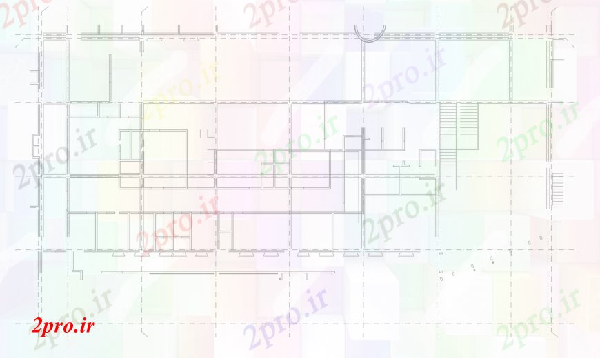 دانلود نقشه بیمارستان -  درمانگاه -  کلینیک طراحی  دو بعدی  بیمارستان شمال   (کد99584)