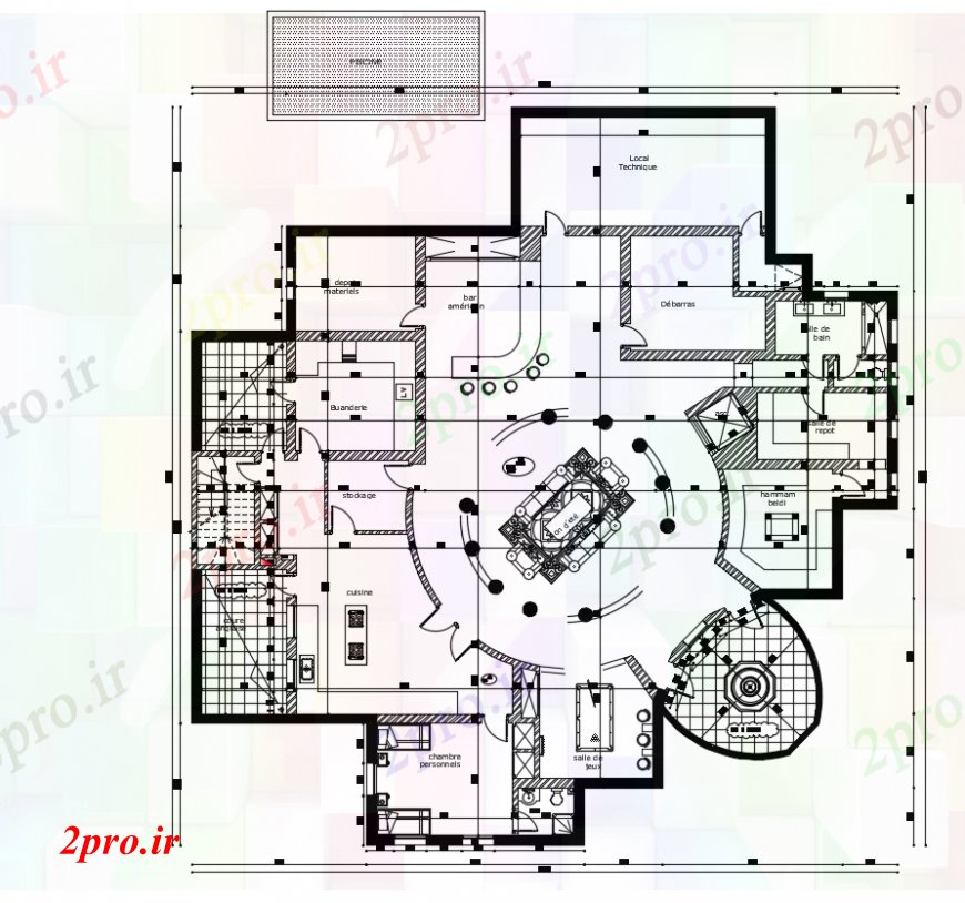 دانلود نقشه مسکونی ، ویلایی ، آپارتمان د طراحی از طرحی مسکن خودکار 180 در 200 متر (کد99594)